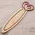 Recycled teak wood bookmark, 'Happy Heartbeats' - Handcrafted Heart Theme Recycled Teak Bookmark thumbail