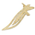 Recycled teak wood bookmark, 'Hummingbird in Flight' - Handcrafted Recycled Teak Hummingbird Theme Bookmark