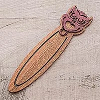 Featured review for Recycled teak wood bookmark, Wisdom of the Owl