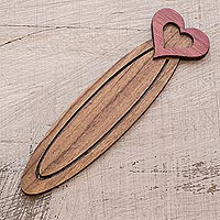 Featured review for Recycled teak wood bookmark, Book Lovers