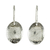 Ohrhänger aus Sterlingsilber - Ovale Ohrringe aus Sterlingsilber mit lavaähnlichen Texturen