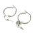 Sterling silver hoop earrings, 'Shimmering Butterflies' - Petite Silver Butterfly Hoop Earrings from Costa Rica (image 2c) thumbail