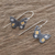 Gold accent dangle earrings, 'Midnight Butterfly' - 24k Gold Accent Dark Sterling Silver Butterfly Earrings (image 2b) thumbail