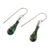 Art glass dangle earrings, 'Cool Vortex' - Costa Rica Artisan Crafted Art Glass Earrings with Silver (image 2c) thumbail