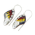 Enameled copper dangle earrings, 'Butterfly Fantasy' - Enameled Sterling Silver Costa Rican Macaw Earrings (image 2c) thumbail