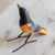 Ceramic figurine, 'Baltimore Oriole' - Handcrafted Posable Ceramic Baltimore Oriole Figurine (image 2b) thumbail