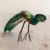 estatuilla de cerámica - Estatuilla de pájaro quetzal de cerámica hecha a mano de Guatemala