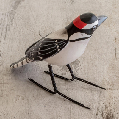 Ceramic figurine, Hairy Woodpecker