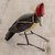 Ceramic figurine, 'Helmeted Woodpecker' - Handcrafted Posable Ceramic Helmeted Woodpecker Figurine (image 2) thumbail
