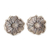 Sterling silver button earrings, 'Wayside Blossom' - Wildflower Sterling Silver Button Earrings thumbail