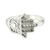 Sterling silver cocktail ring, 'Fatima's Hand' - Sterling Silver Heart Hamsa Hand of Fatima Ring thumbail