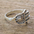 Sterling silver cocktail ring, 'Fatima's Hand' - Sterling Silver Heart Hamsa Hand of Fatima Ring (image 2b) thumbail