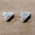 Jade cufflinks, 'Lilac Parallels' - Sterling Silver and Natural Lavender Jade Cufflinks (image 2) thumbail