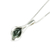 Jade pendant necklace, 'Dark Green Calla Lily' - Silver and Dark Green Jade Floral Necklace from Guatemala (image 2c) thumbail