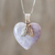 Jade pendant necklace, 'Lilac Heart' - Natural Lavender Jade and Sterling Silver Heart Necklace (image 2) thumbail