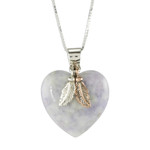Jade pendant necklace, 'Lilac Heart' - Natural Lavender Jade and Sterling Silver Heart Necklace