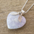 Jade pendant necklace, 'Lilac Heart' - Natural Lavender Jade and Sterling Silver Heart Necklace (image 2b) thumbail
