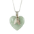 Jade pendant necklace, 'Mint Green Heart' - Natural Mint Green Jade and Sterling Silver Heart Necklace thumbail