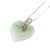 Jade pendant necklace, 'Mint Green Heart' - Natural Mint Green Jade and Sterling Silver Heart Necklace (image 2c) thumbail