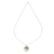 Jade pendant necklace, 'Mint Green Heart' - Natural Mint Green Jade and Sterling Silver Heart Necklace (image 2d) thumbail