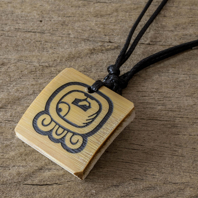 Bamboo pendant necklace, Mayan Knowledge