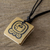 Bamboo pendant necklace, 'Mayan Knowledge' - Bamboo Pendant Necklace with the Mayan Knowledge Glyph thumbail