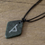 Jade pendant necklace, 'Rune Thurisaz' - Unique Green Jade Rune Necklace from Guatemala (image 2) thumbail
