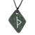 Jade pendant necklace, 'Rune Thurisaz' - Unique Green Jade Rune Necklace from Guatemala thumbail