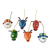 Wood ornaments, 'Colorful Animals' (set of 6) - Hand Crafted Animal Ornaments from Guatemala (Set of 6) thumbail