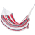 Cotton rope hammock, 'Patriot' (single) - Single All-Cotton Red White and Blue Hammock thumbail