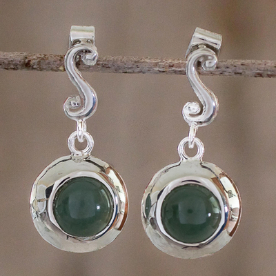 Jade dangle earrings, Simply Sublime