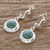 Jade dangle earrings, 'Simply Sublime' - Green Jade Dangle Earrings in Sterling Silver (image 2b) thumbail