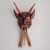 Wood mask, 'Bearded Devil' - Pine Wood And Agave Fiber Red Devil Mask From Guatemala thumbail