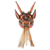 Wood mask, 'Bearded Devil' - Pine Wood and Agave Fiber Red Devil Mask from Guatemala (image 2b) thumbail
