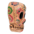 Máscara de madera - Máscara de esqueleto floral del Día de Muertos hecha a mano