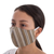 Cotton face masks, 'Maya Handlooms' (pair) - Brown Striped & Blue Handwoven Cotton Face Masks