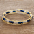 Beaded wrap bracelet, 'Brilliant Blue' - Blue and Gold Crystal Beaded Wrap Bracelet thumbail