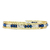 Beaded wrap bracelet, 'Brilliant Blue' - Blue and Gold Crystal Beaded Wrap Bracelet (image 2a) thumbail