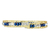 Beaded wrap bracelet, 'Brilliant Blue' - Blue and Gold Crystal Beaded Wrap Bracelet (image 2b) thumbail