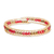 Beaded wrap bracelet, 'Sparkling Warmth' - Red and Gold Beaded Handmade Wrap Bracelet thumbail