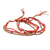 Beaded macrame bracelet, 'Fiery Harmony' - Macrame Beaded Bracelet in Red and Orange