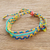 Macrame beaded wristband bracelet, 'Solola Spring' - Spring Colors Cotton Macrame Bracelet with Beads (image 2) thumbail