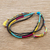 Beaded wristband bracelet, 'Alegria' - Adjustable Multicolored Beaded Wristband Bracelet (image 2) thumbail