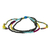 Beaded wristband bracelet, 'Alegria' - Adjustable Multicolored Beaded Wristband Bracelet (image 2c) thumbail