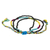 Beaded wristband bracelet, 'Alegria' - Adjustable Multicolored Beaded Wristband Bracelet (image 2d) thumbail