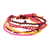 Beaded macrame bracelet, 'Flowers of Solola' - Colorful Macrame Bracelet with Glass Beads thumbail