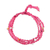 Beaded macrame bracelet, 'Solola Rose' - Adjustable Deep Rose Beaded Bracelet