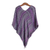 Natural dyes cotton poncho, 'Amethyst Intrigue' - Guatemalan Handwoven Cotton Poncho in Pink and Purple thumbail