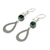 Jade dangle earrings, 'Ancestral Beauty in Dark Green' - Dark Green Jade and Sterling Silver Dangle Earrings (image 2c) thumbail