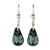 Jade dangle earrings, 'Living Nature - Butterfly' - Sterling Silver and Jade Butterfly Dangle Earrings (image 2a) thumbail